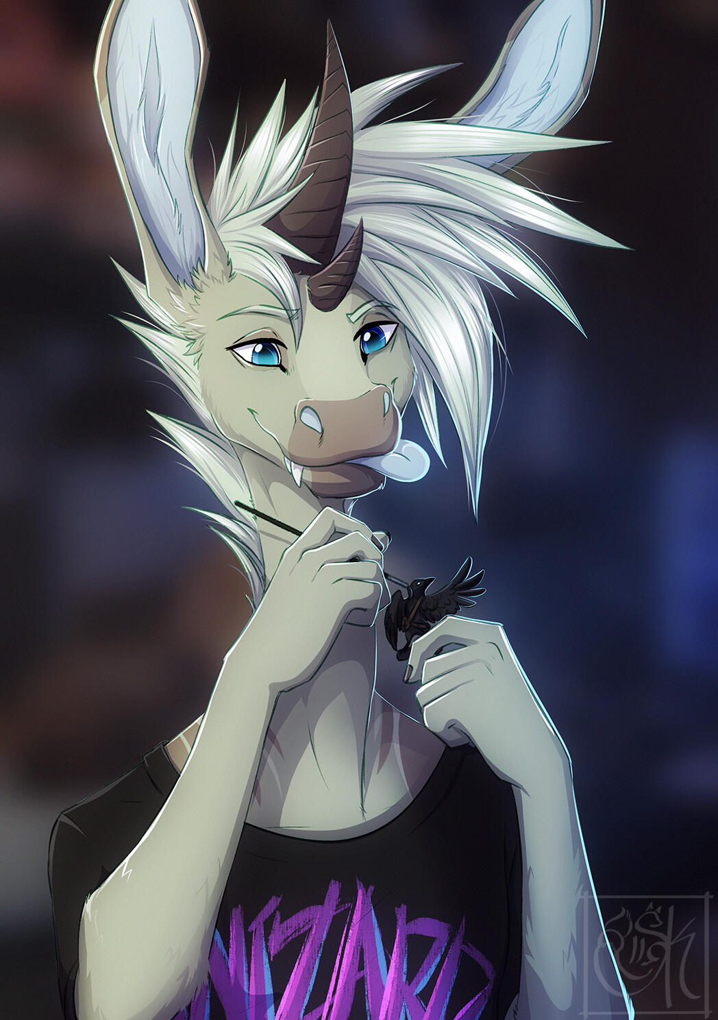 A portrait of the Donkeysaur by KestrelCorvus